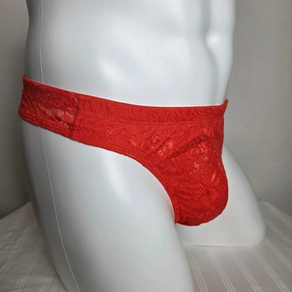 Cosabella Men's Luxury Italian Floral Lace G-String Designer Premium Underwear